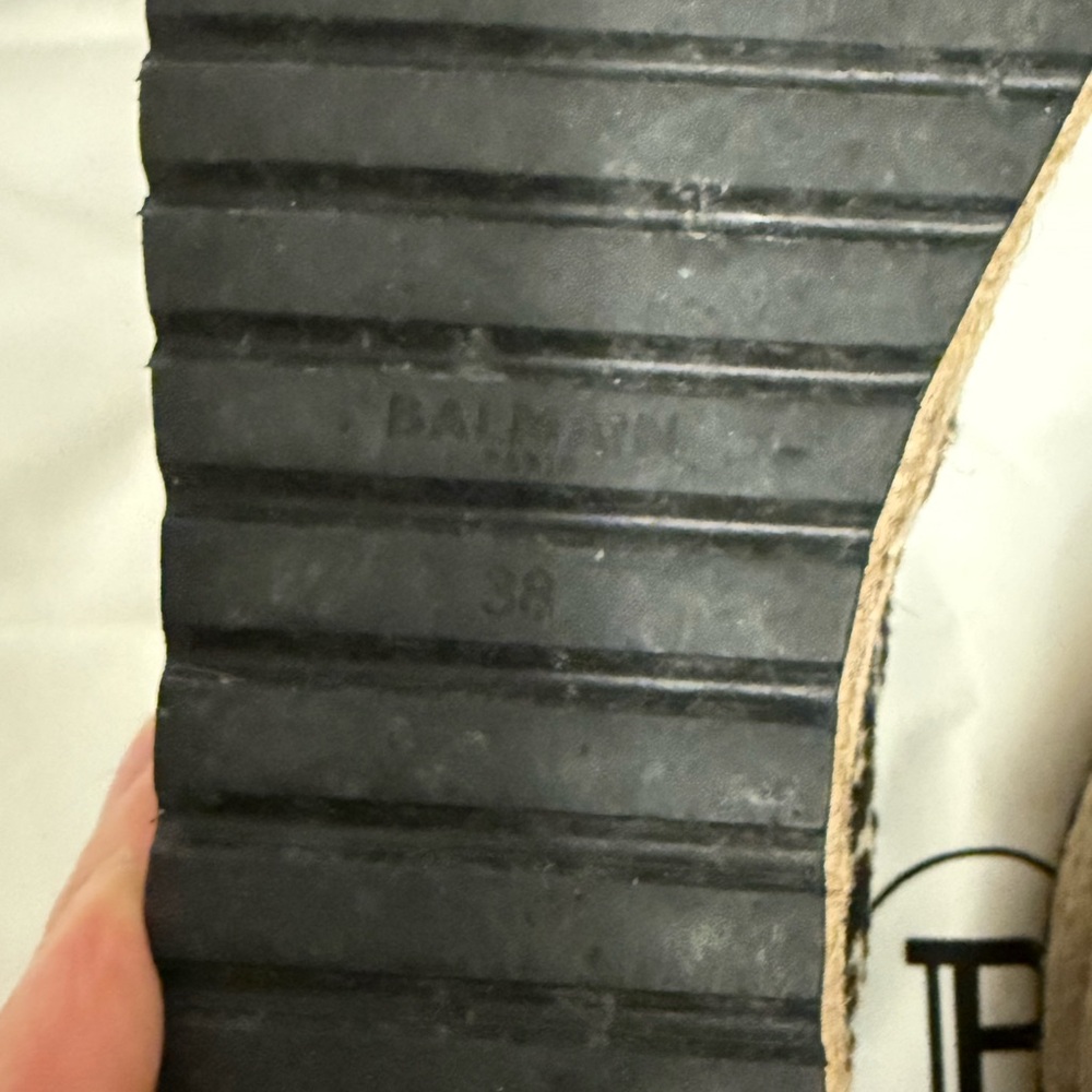 Balmain Black and Cream Espadrilles - Picture 9 of 13
